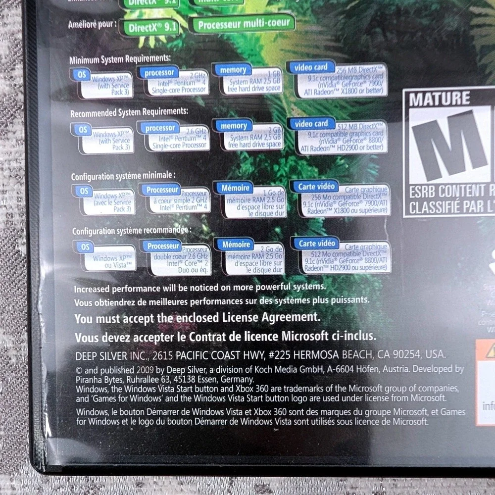 Risen PC Windows Game 2009 Deep Silver Piranha Bytes Action RPG DVD‎ Manual CIB